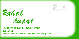 rahel antal business card